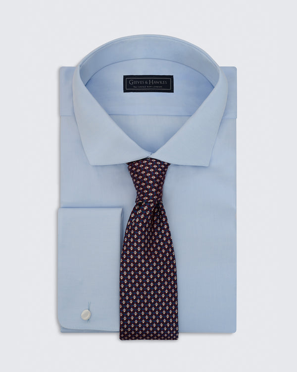 Gieves & Hawkes Carberry Navy & Red Texture Tie