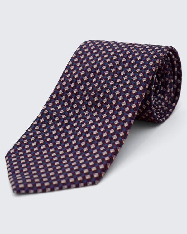 gieves & hawkes Carberry Navy & Red Texture Tie