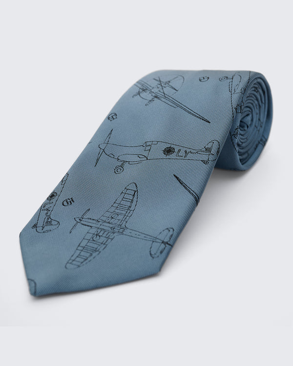 gieves & hawkes Carberry RAF Plane Tie Blue