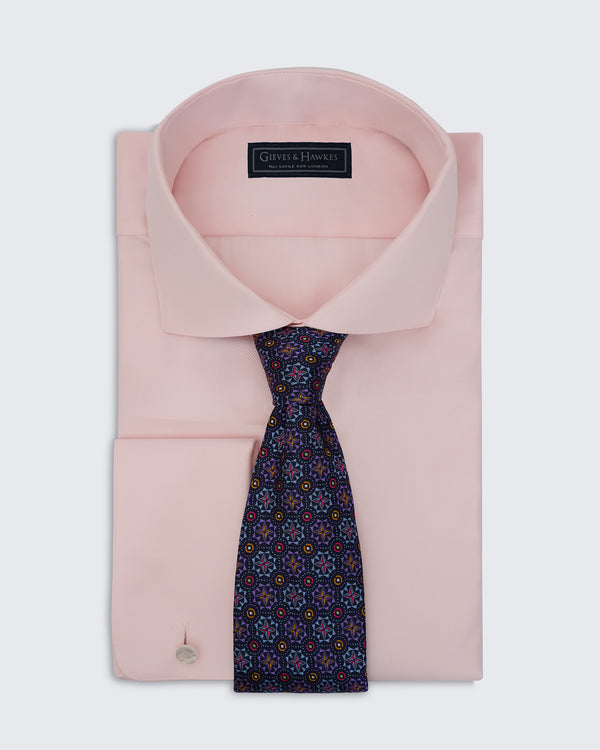 Gieves & Hawkes Carberry Silk Geometric Purple Tie