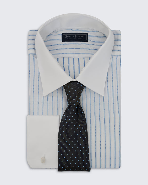 Gieves & Hawkes Carberry Silk Grey Spot Tie