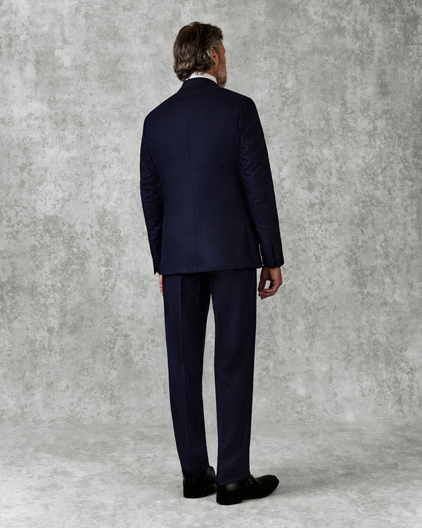 Gieves & Hawkes Cartwright Flannel Suit Jacket Navy