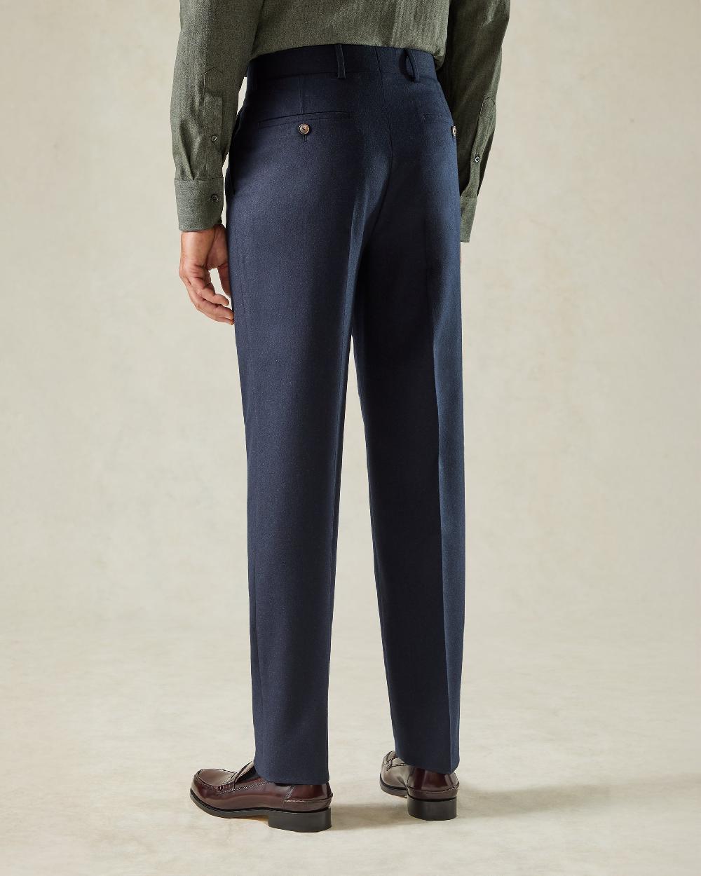 Gieves & Hawkes Cartwright Flannel Suit Trouser Navy