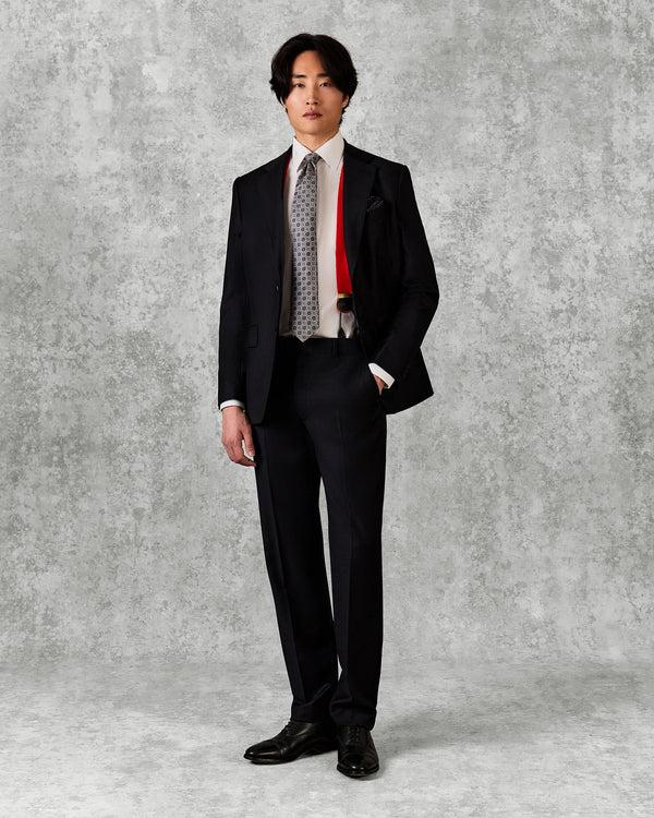 Gieves & Hawkes Clarke Suit Black Twill