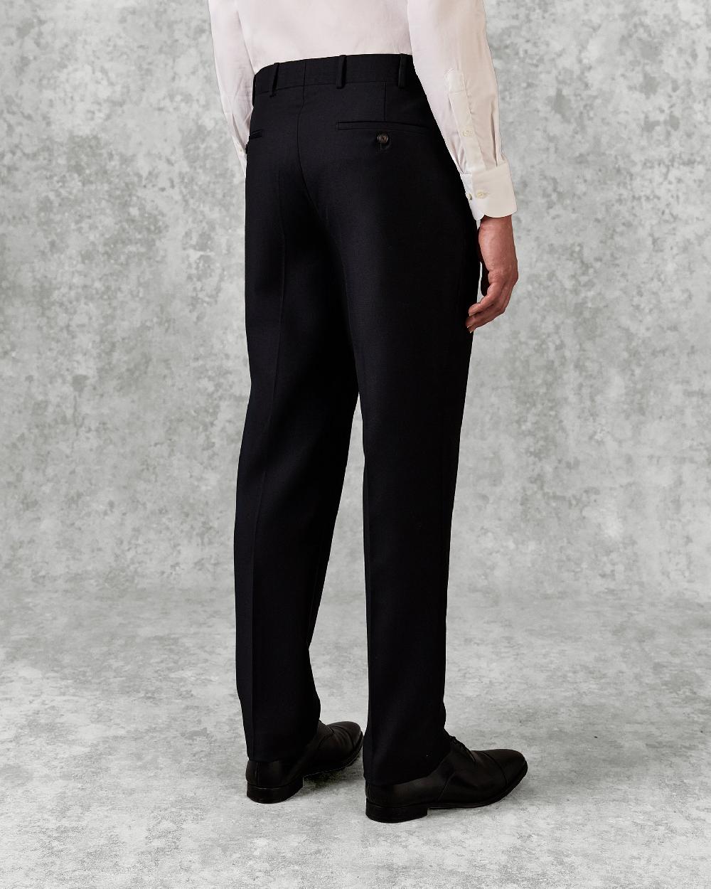 Gieves & Hawkes Clarke Suit Trouser Black Twill