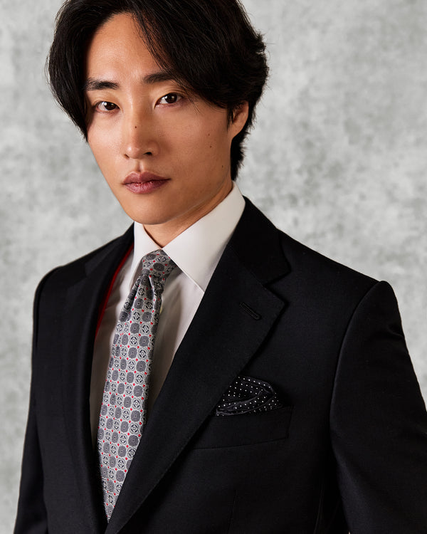 Gieves & Hawkes Clarke Wool Suit Jacket Black