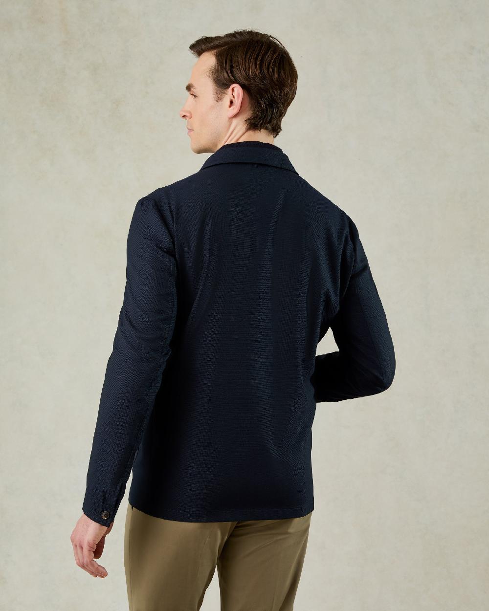 Gieves & Hawkes Cuddy Shirt Hopsack Navy