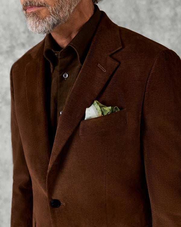 Gieves & Hawkes Dodge Suit Jacket Brown Baby Cord