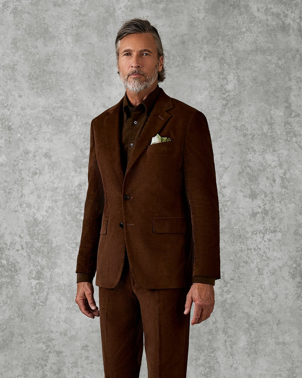 gieves & hawkes Dodge Suit Jacket Brown Baby Cord