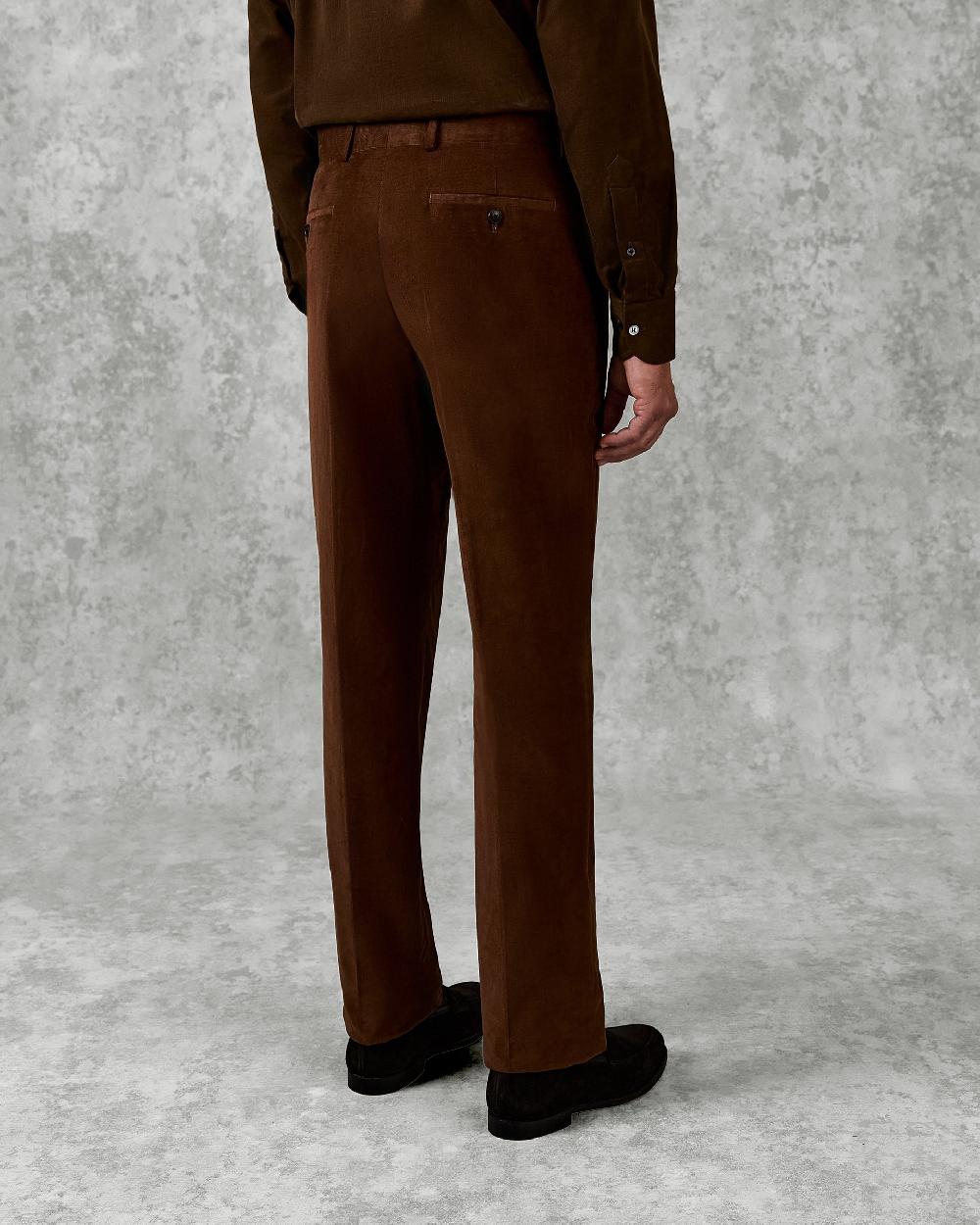 Gieves & Hawkes Dodge Suit Trouser Brown Baby Cord