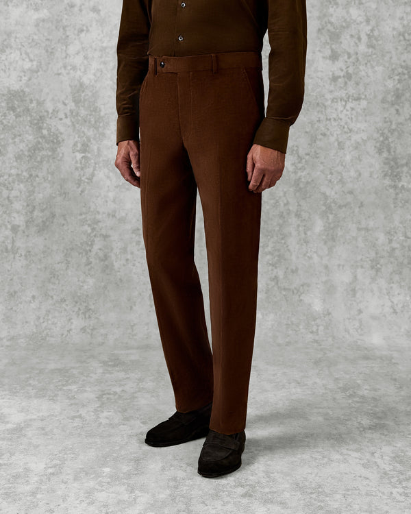 gieves & hawkes Dodge Suit Trouser Brown Baby Cord