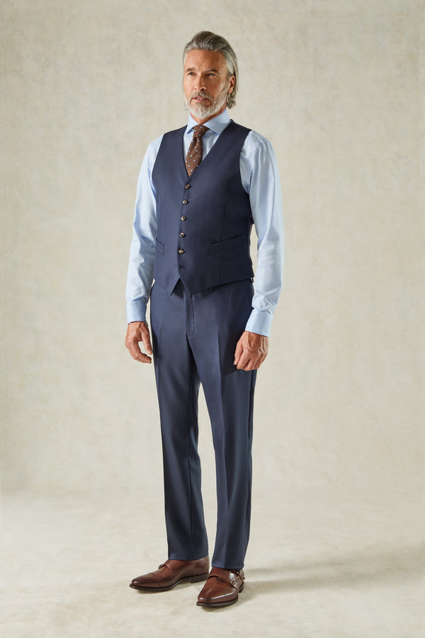 Gieves & Hawkes Doughty Wool Twill Suit Navy