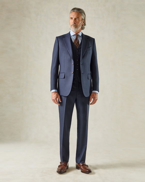 gieves & hawkes Doughty Wool Twill Suit Navy