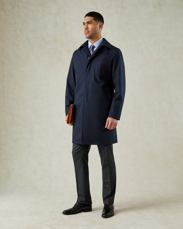 gieves & hawkes Franklin Raincoat Navy