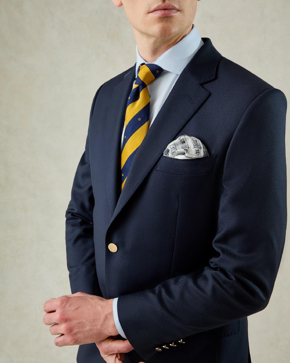 Gieves & Hawkes George Wool Fresco Blazer Navy