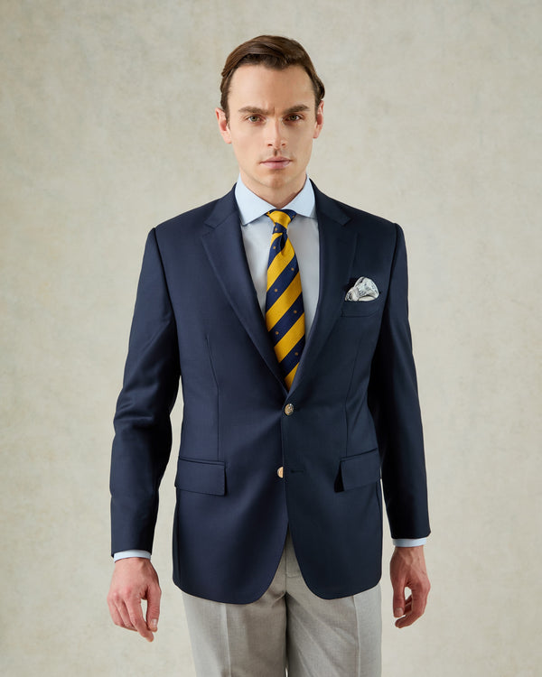 gieves & hawkes George Wool Fresco Blazer Navy