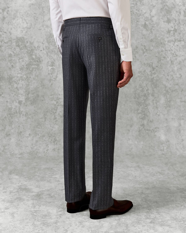 Gieves & Hawkes Gunn Suit Grey Morse Code Flannel