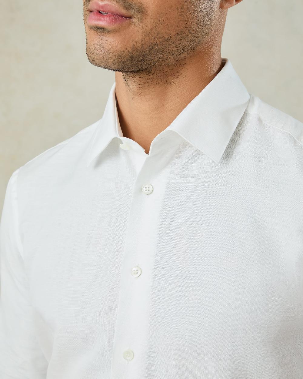 Gieves & Hawkes Henderson Linen Shirt White