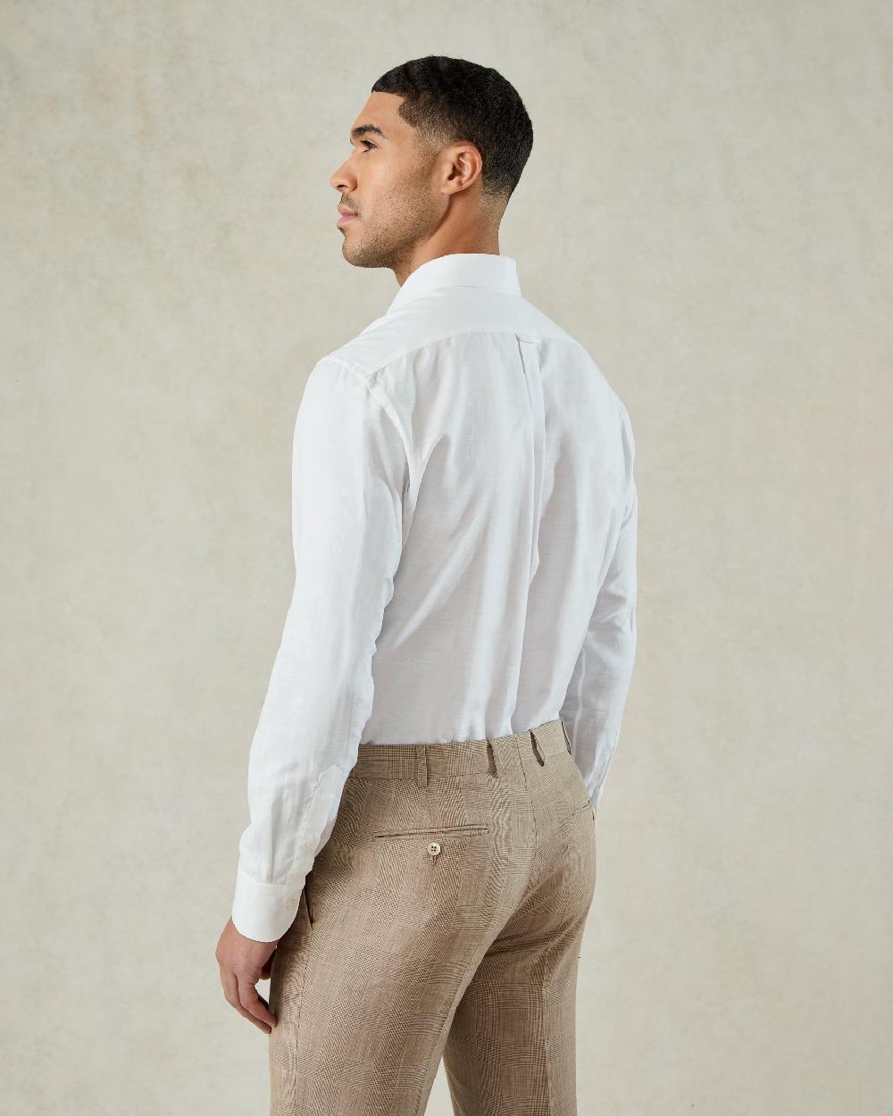 Gieves & Hawkes Henderson Linen Shirt White