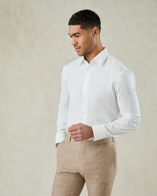 gieves & hawkes Henderson Linen Shirt White