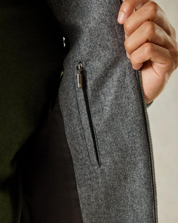 Gieves & Hawkes Hudson Wool Padded Gilet Grey