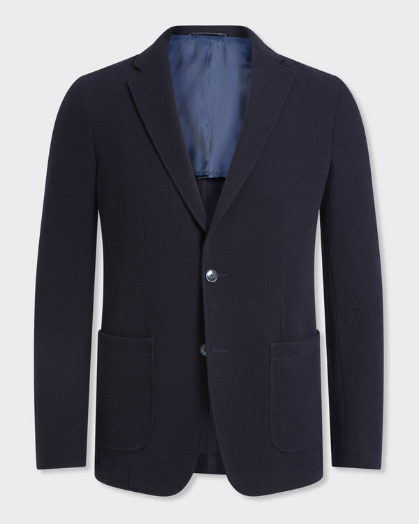 Gieves & Hawkes Jervoise Wool & Cotton Blazer Navy