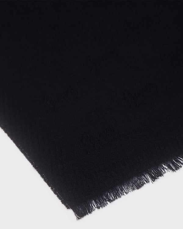 gieves & hawkes Kenmare Wool Scarf Monogram Navy