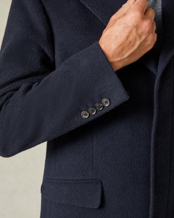 Gieves & Hawkes Kingsley Wool Top Coat Navy