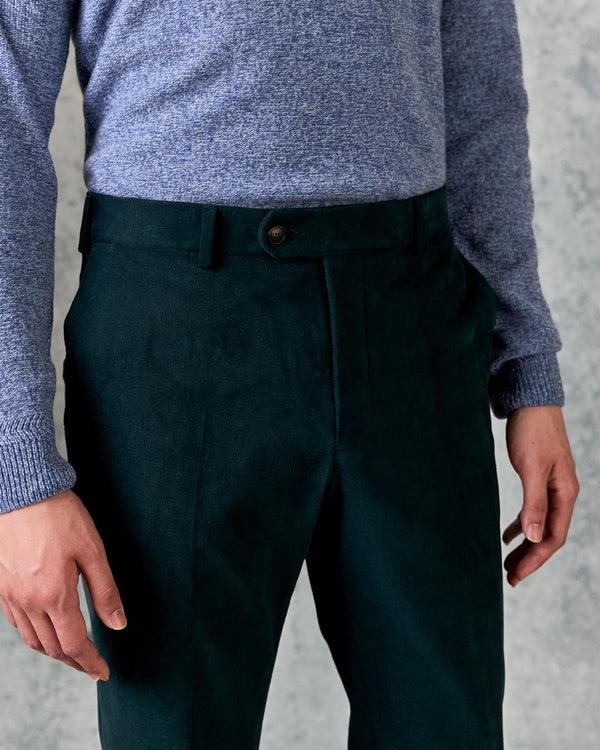 Gieves & Hawkes Kirby Trouser Teal Moleskin
