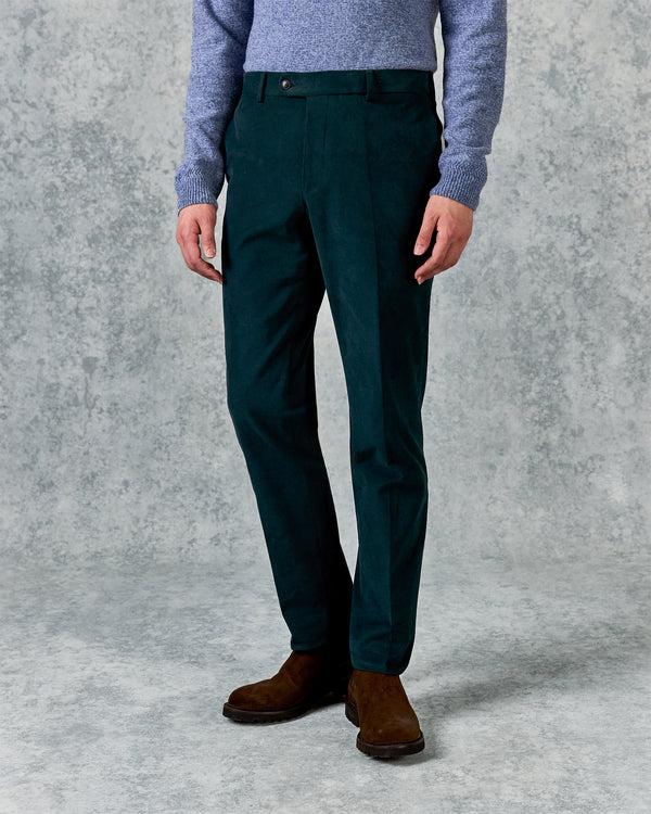 gieves & hawkes Kirby Trouser Teal Moleskin