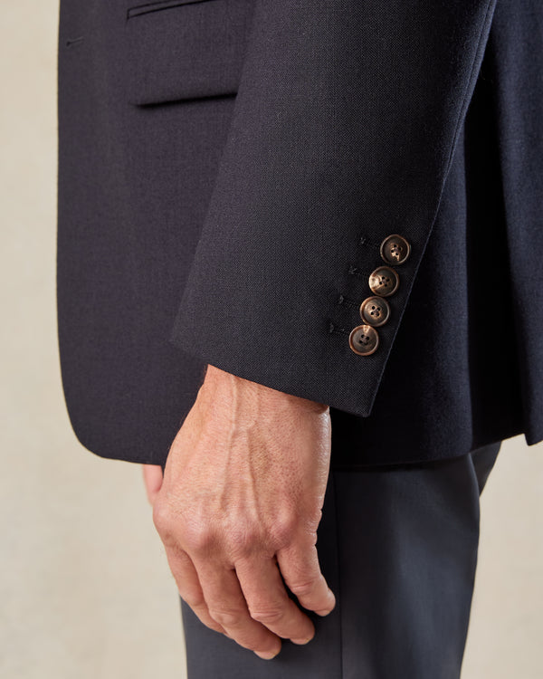 Gieves & Hawkes Lang Wool Fresco Blazer Navy