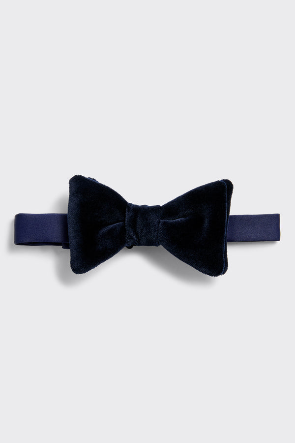 gieves & hawkes Lathom Pre-Tied Velvet Bow Tie Navy