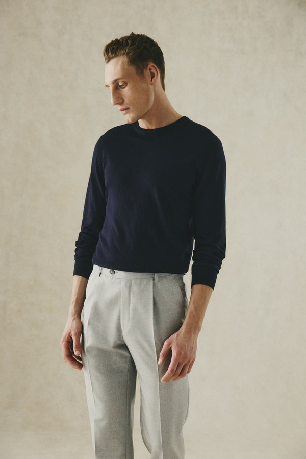 Gieves & Hawkes Lucas Cashmere Crew Jumper Navy