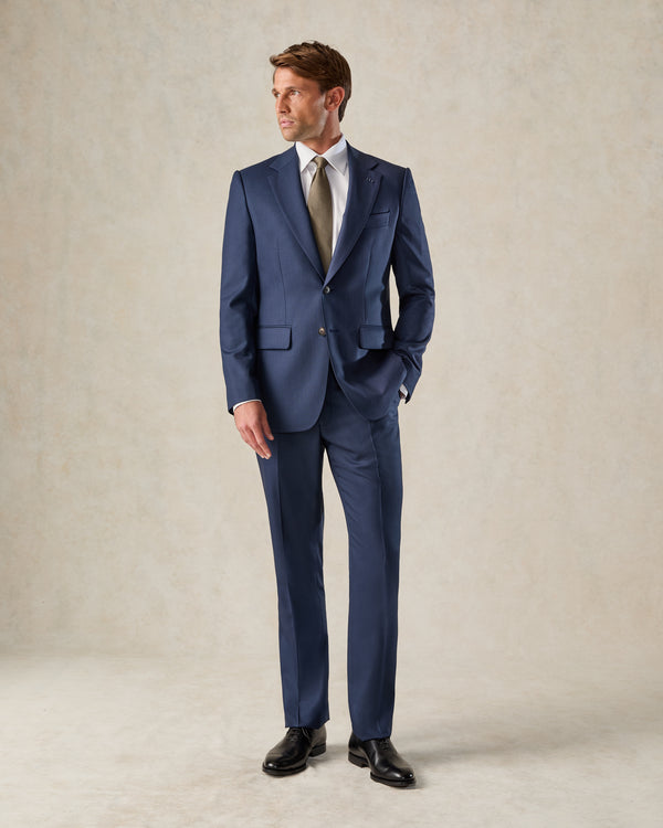 gieves & hawkes Madden Navy Wool Birdseye Suit