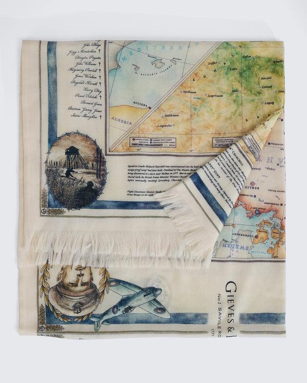 Gieves & Hawkes McCallum Great Escape Map Scarf
