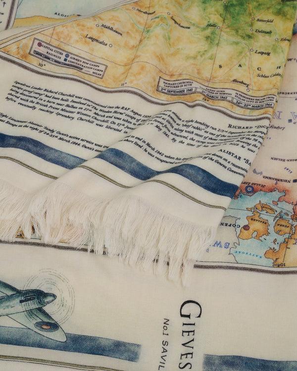 Gieves & Hawkes McCallum Great Escape Map Scarf