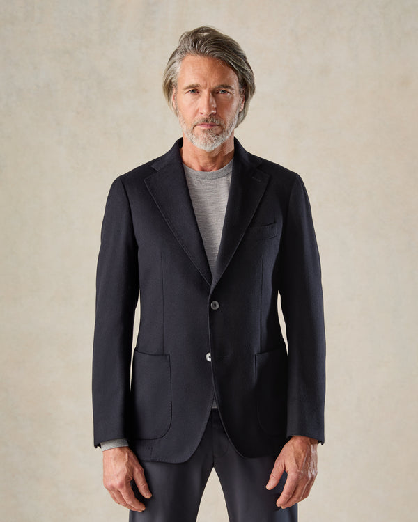 Gieves & Hawkes Monro Cashmere Blazer Navy