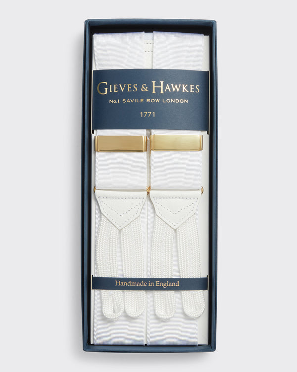gieves & hawkes Pelly Moire Braces White