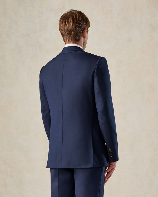 Gieves & Hawkes Seymour Blue Wool Twill Suit Jacket