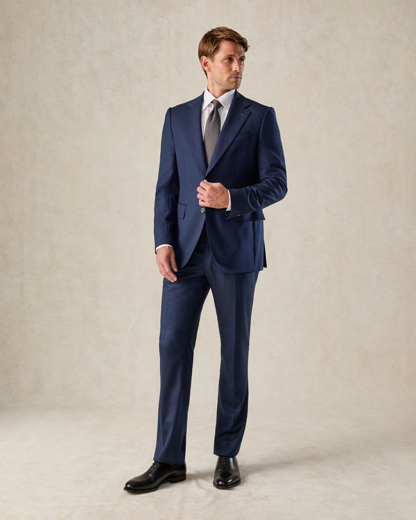 gieves & hawkes Seymour Blue Wool Twill Suit