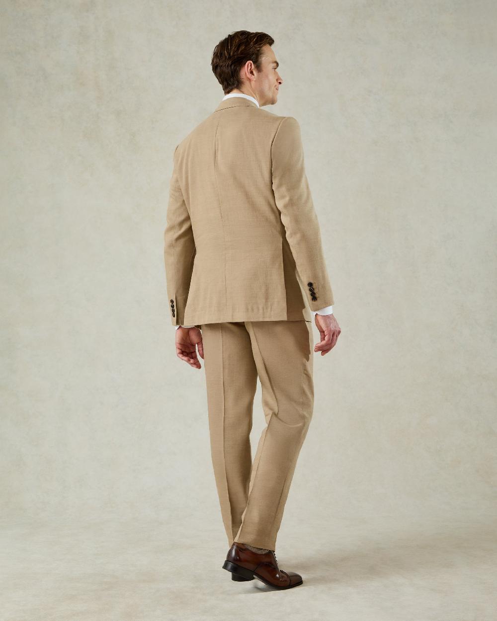 Gieves & Hawkes Speke Linen Suit Jacket Tan