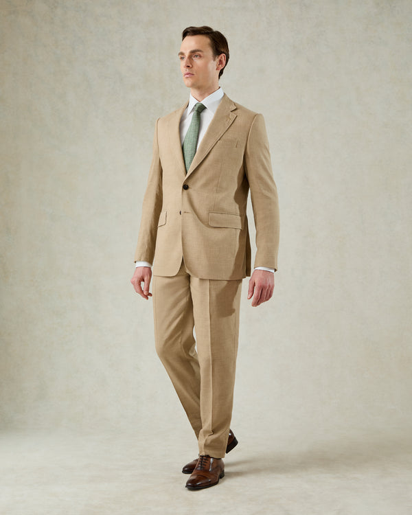 gieves & hawkes Speke Linen Suit Tan