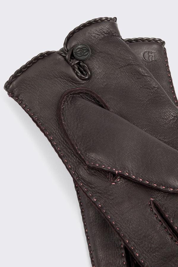 gieves & hawkes Waring Deerskin Leather Gloves Brown
