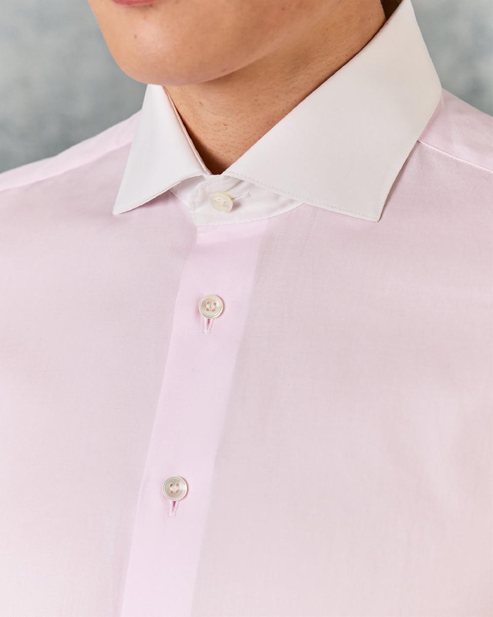 Gieves & Hawkes Warren Cotton Double Cuff Shirt Pink