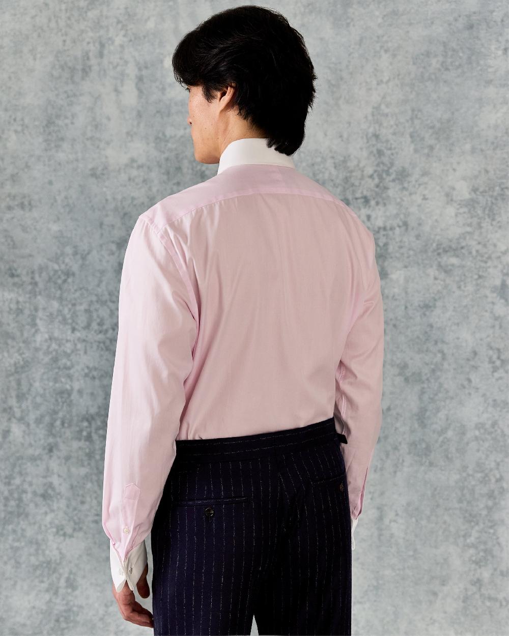 Gieves & Hawkes Warren Cotton Double Cuff Shirt Pink