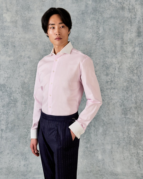 gieves & hawkes Warren Cotton Double Cuff Shirt Pink