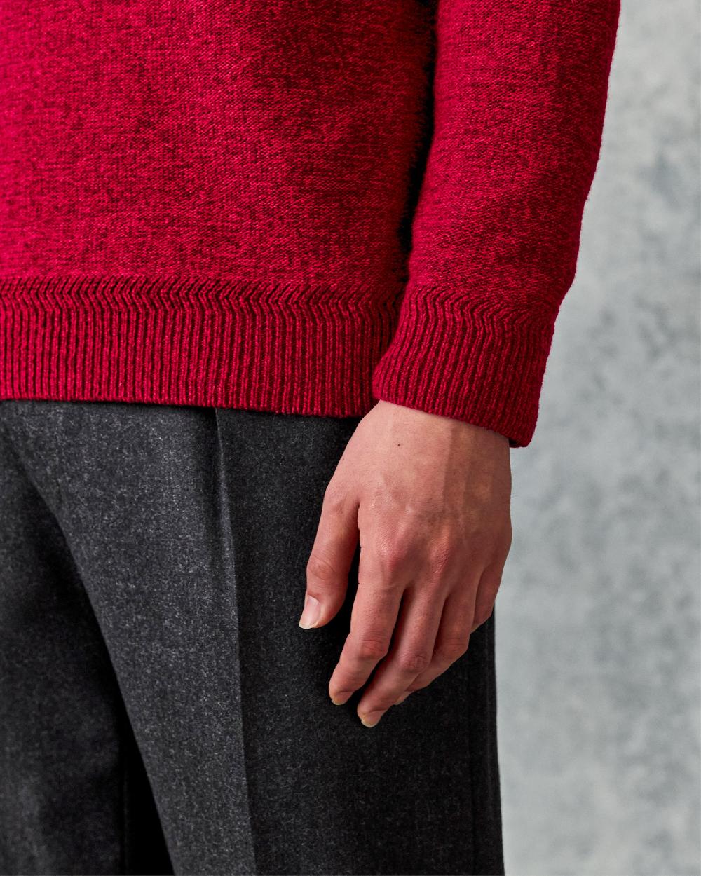 Gieves & Hawkes Wiley Red Roll Neck Jumper