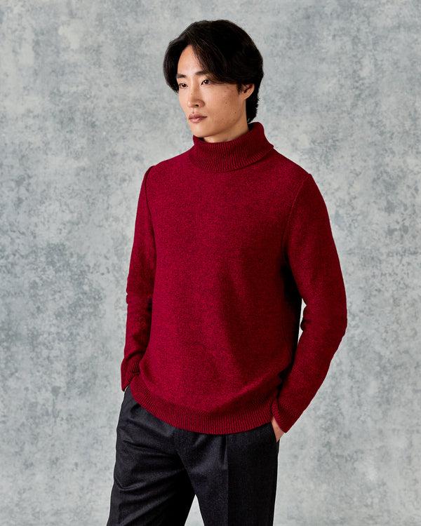gieves & hawkes Wiley Red Roll Neck Jumper