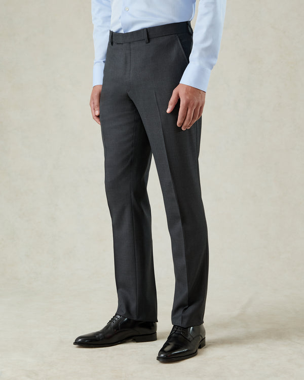 gieves & hawkes Jameson Wool Birdseye Suit Trouser Charcoal