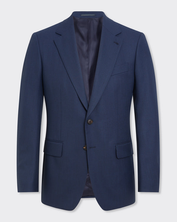 Gieves & Hawkes Madden Wool Birdseye Suit Jacket Navy